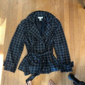 Marisa Christina belted jacket gray/black size medium
